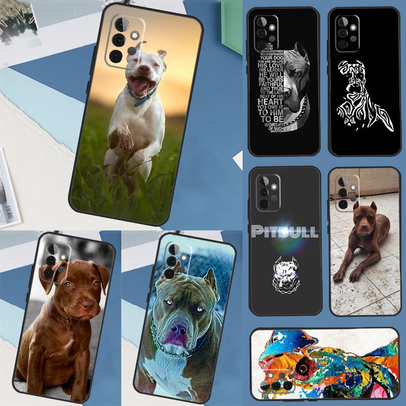 Cute Pit Bull Dog Pitbull Case For Samsung Galaxy A14 A24 A34 A54 A12 A22 A32 A52 S A13 A33 A53 A51 A71 Phone Cover