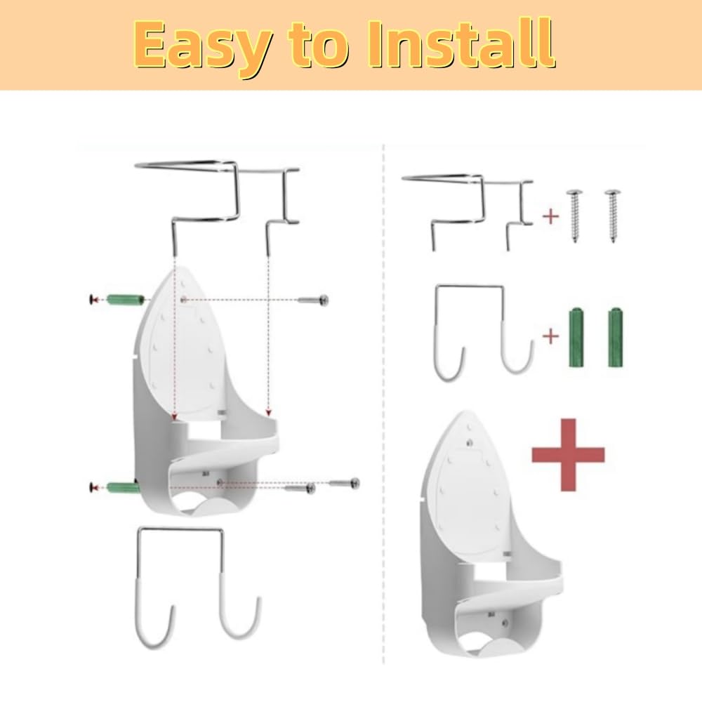 ZHXKSH Wall Mount Ironing Board Laundry Storage Removable Electric Holder