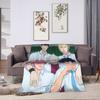 Blankets Travel Kpop PLAVE Caligo pt  Throw Blanket  Flannel Bedspread For Couch Chair Sofa Bed Graphic Sofa Bed Cover