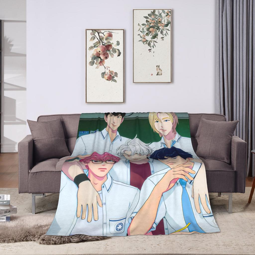 Blankets Travel Kpop PLAVE Caligo pt Throw Blanket Flannel Bedspread For Couch Chair Sofa Bed Graphic Sofa Bed Cover