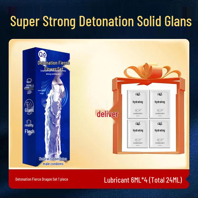 Q Point 369 Large Particle Thickened Desensitizing Condoms - Long-Lasting Delay for Men’s Safety by John Super Bird