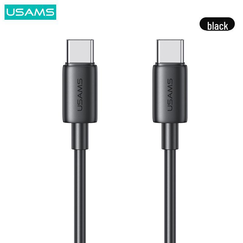 USAMS Nylon PD USB-C to USB-C Cable, 60W/100W, 5A Fast Charging