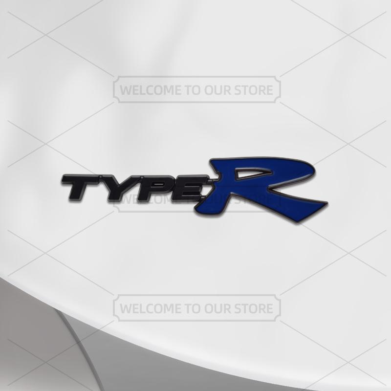 QLN2 Car 3D Metal Type R Body Emblem Badge Decals Auto Tail Sticker For Honda Civic Typer Vezel CRV HRV Jazz Fit Accord VTEC Pilot