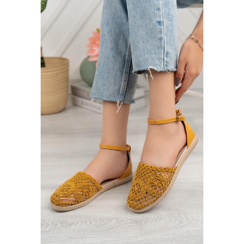 Бежевые женские кружевные сандалии Bg1058-123-0001