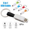 Кабель USB 4 в 1 с двойным разъемом Type-C, магнитный, Micro, для зарядки и передачи данных для iPhone