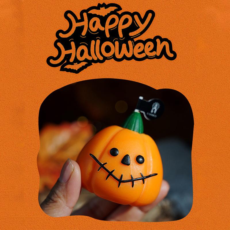 Хэллоуин Подарок Вечеринка Украшение Имитация Тыквы Ручная Работа Мультяшный Призрак Орнамент Свеча из Соевого Воска Атмосфера 3 Стиля