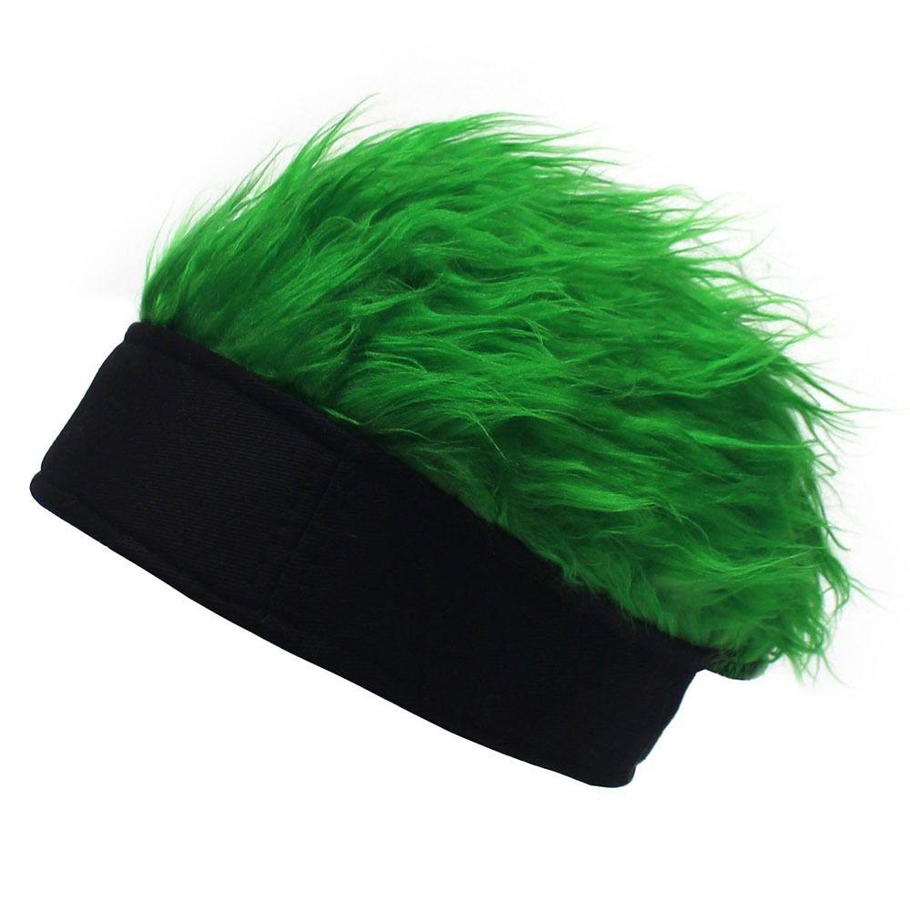 Brimless Fake Hair Skullcap Hip Hop Beanie Wig Hat Rock Fun Short Hair Caps Street Cosplay