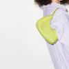 By Far Baby Amber Crocodile Pattern Genuine Leather Underarm Half Moon Handbag Shoulder Bag Women Handbag Lime-Yellow 21CRBASMTCDSMA