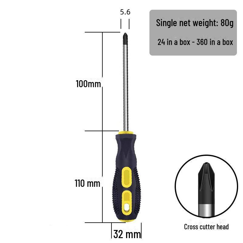 Strong Magnetic Multi-Function Screwdriver with Non-Slip Rubber Handle