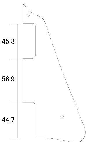 Scud Pickguard Les Paul '59 Style Светлый Айвори 1-Слойный LP-59LI