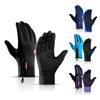 Winter Cycling Gloves Bicycle Warm Touchscreen Full Finger Glove with Zipper Non-Slip Windproof Outdoor Bike Riding Sport Gloves