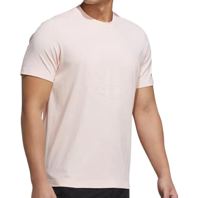 Adidas T Shirts Unisex Pink Crew Neck Moderate GN9461