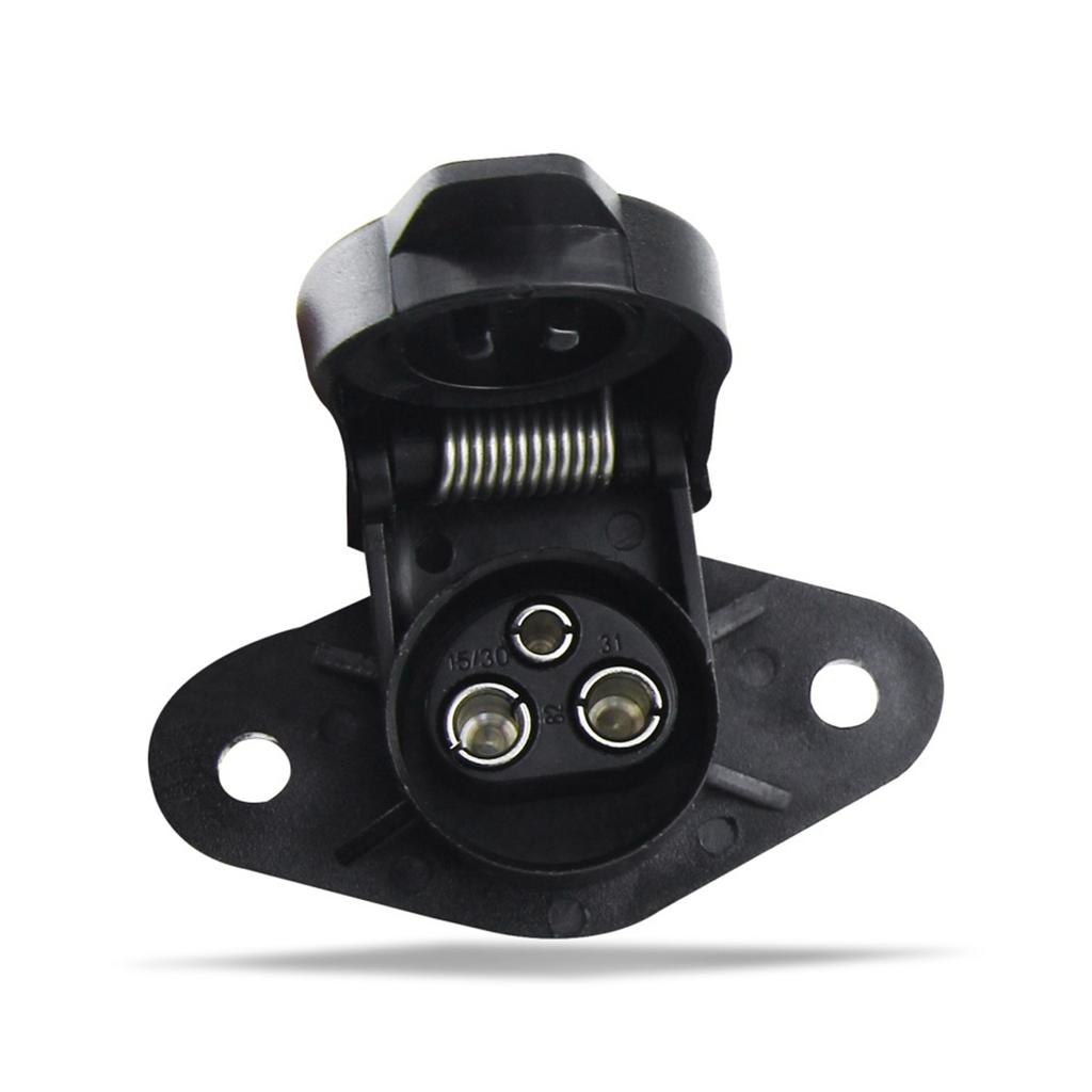 12V Tractor 3 Pin Plug Socket Trailer Plug Socket 3 Pin Suiatble for Trailer Truck RVs Car Caravan Tractor Durable