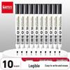 JY Маркеры для доски с толстым наконечником, стираемые - Черный (10-Pack)