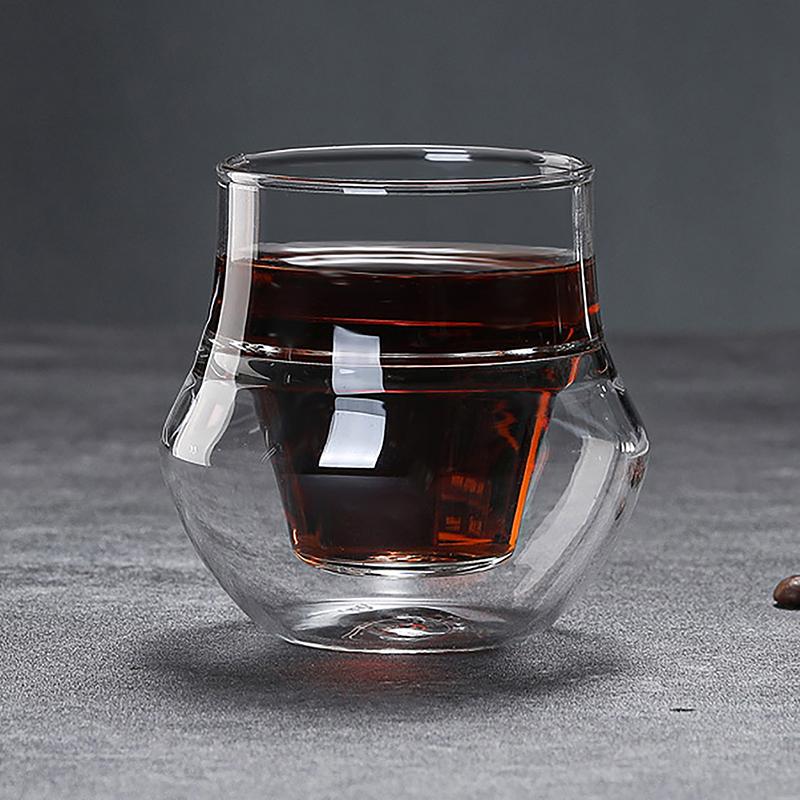 Креативный дизайн стеклянной кружки для чая с двойными стенками, прозрачное стекло, кофейная кружка, стеклянные кружки