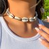 Accessories, Versatile Beach Geometric Irregular Items, Simple Shell Woven Collarbone Necklace Women