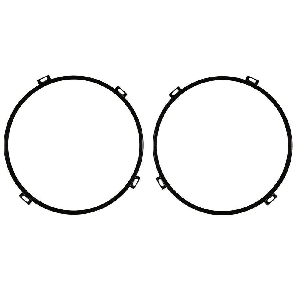 2 шт. 7-дюймовое монтажное кольцо для фары, черное, круглое, для Jeep Wrangler JK 2007-18