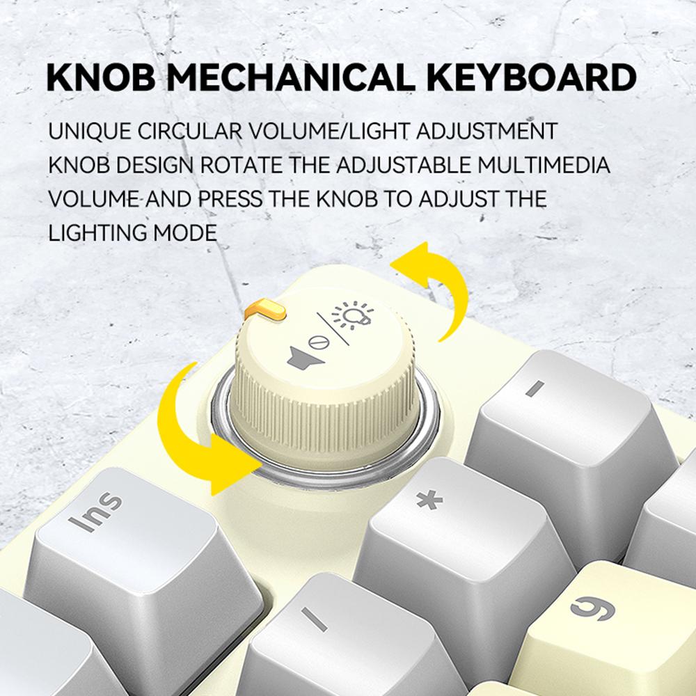 Механическая клавиатура T WOLF T50 96+1 клавиша Проводная игровая клавиатура Высококачественные колпачки клавиш из АБС-пластика двойного литья Синие переключатели