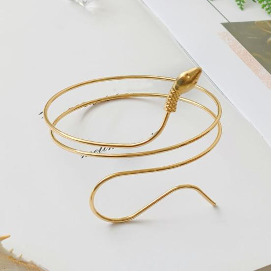 Металлический браслет на руку, спиральный браслет в виде змеи, регулируемый открытый браслет-манжета для женщин, девушек, жен, дочерей