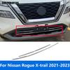 Для Nissan X-trail Xtrail Rogue T33 Хромированная решетка переднего бампера Гоночная решетка Накладка Наклейка Аксессуары Стайлинг автомобиля