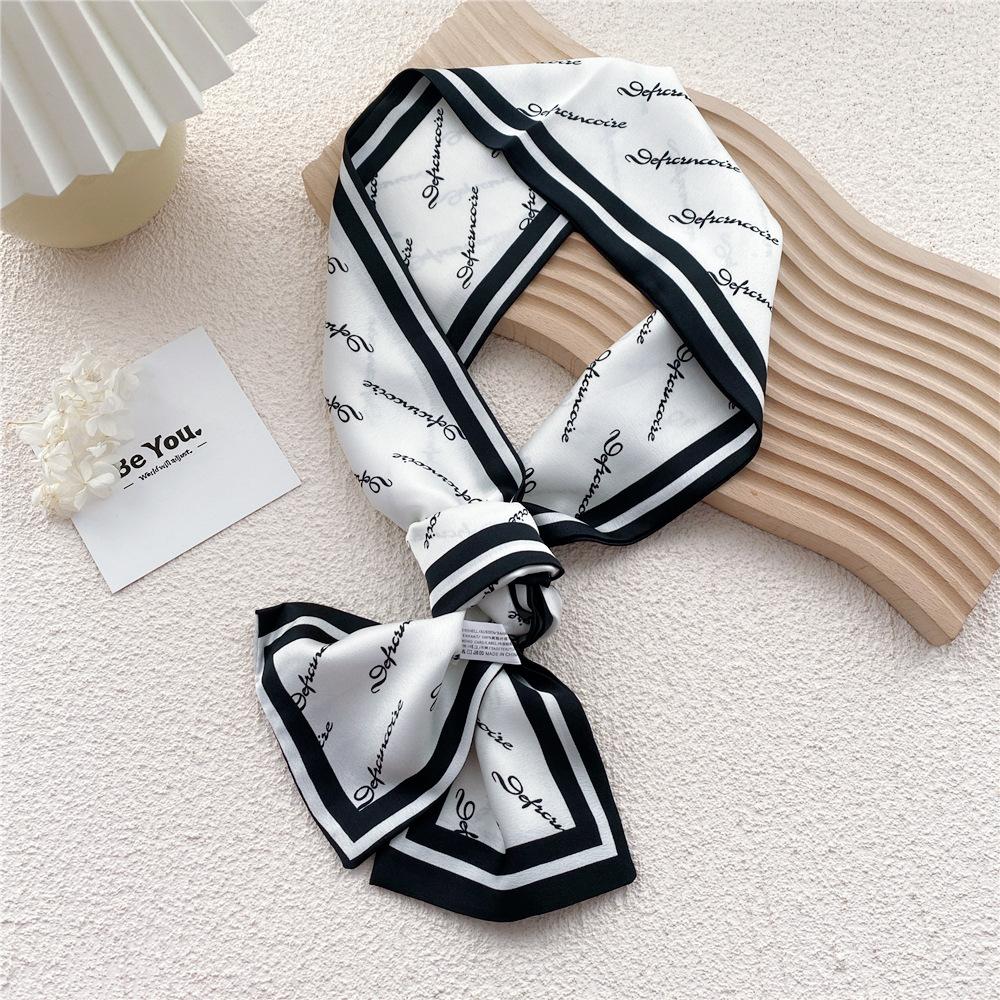 New Scarves Silk Scarves Women'S Spring And Autumn Season Long Decorative Professional Scarves Summer Thin Styles Paired With Shirts Stylish