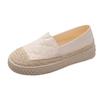 Women's Shoes Espadrilles White Female Footwear Loafers Round Toe Cotton Y2k Fashion Stylish And Low Price Spring Shoe A H
