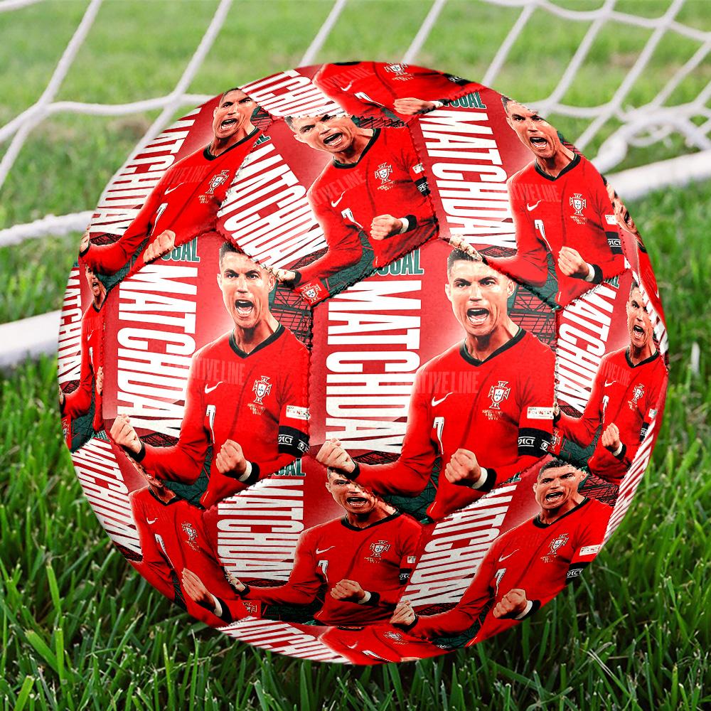 1 шт. Криштиану Роналду Праздничные Футбольные Мячи Стандартный Размер 5 Машинная Сшивка Спортивная Лига Матч на Открытом Воздухе Футбольный Тренировочный Мяч Futbol VoetbalY07086