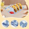 Silicone Taco Holder Platter Fit Dishwasher with Dividers Handles Tray Rack Dish for