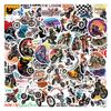 60 New Motocross Doodle Stickers Personalized Sports DIY Skateboard Suitcase Waterproof Stickers