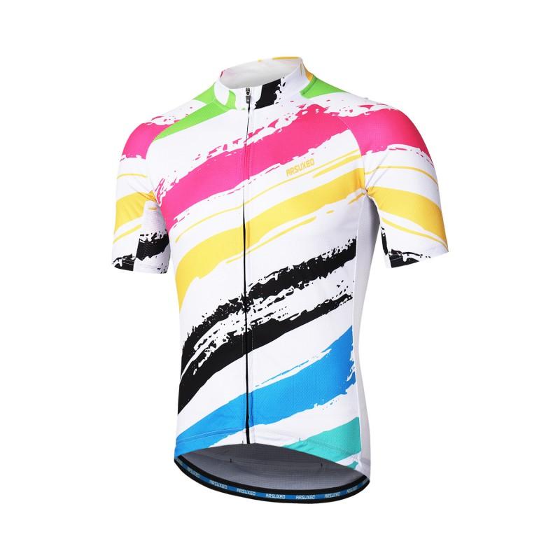 Mens Cycling Jersey Set Quick-Dry Breathable Short Sleeve Bike Outfit Mountain Road Riding