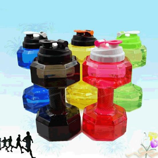 Спортивная чашка для воды с соломой, портативная бутылка для воды с гантелями большой емкости для женщин и мужчин, бутылка для воды для тренировок, фитнеса, товары для спорта на открытом воздухе