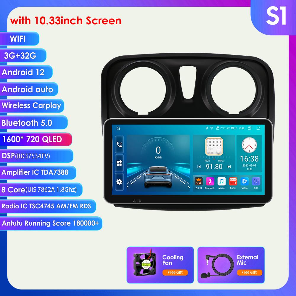 2din Android Авторадио для Renault Logan 2 2012-2019 Sandero 2 Автомобильный радиоприемник Мультимедийный видеоплеер GPS Navi Головное устройство Carplay 4G Интеллектуальный экран