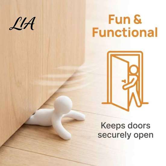 Unique Desktop Ornament 2Pcs Funny Little Guy Door Stopper, 3D Printed Decorative Creative Housewarming Gift Stop, Novelty Human Shaped Wedge,