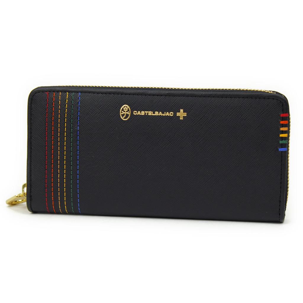 CASTELBAJAC SEST Series Round Zipper Long Wallet with Coin Purse 027605 Black