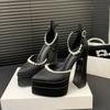 Модные Роскошные Атласные Жемчужные Деко Платформа Танкетка Женские Туфли Весна Лето Мода Ультра Высокие каблуки Женские Вечерние Платье Массивные Туфли