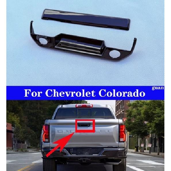 Car tailgate handle decorative frame Black For Chevrolet Colorado -2025