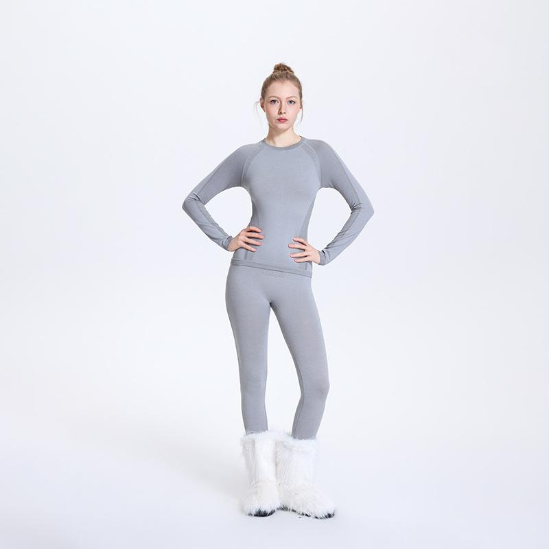 Новый комплект термобелья для катания на лыжах из шерсти мериноса, спортивная одежда для альпинизма, дышащая, отводящая пот, компрессионная, теплая одежда