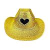 Western Cowboy Hat Glitters Cowgirls Cap Fashion Stage Show Hat  for Men Women