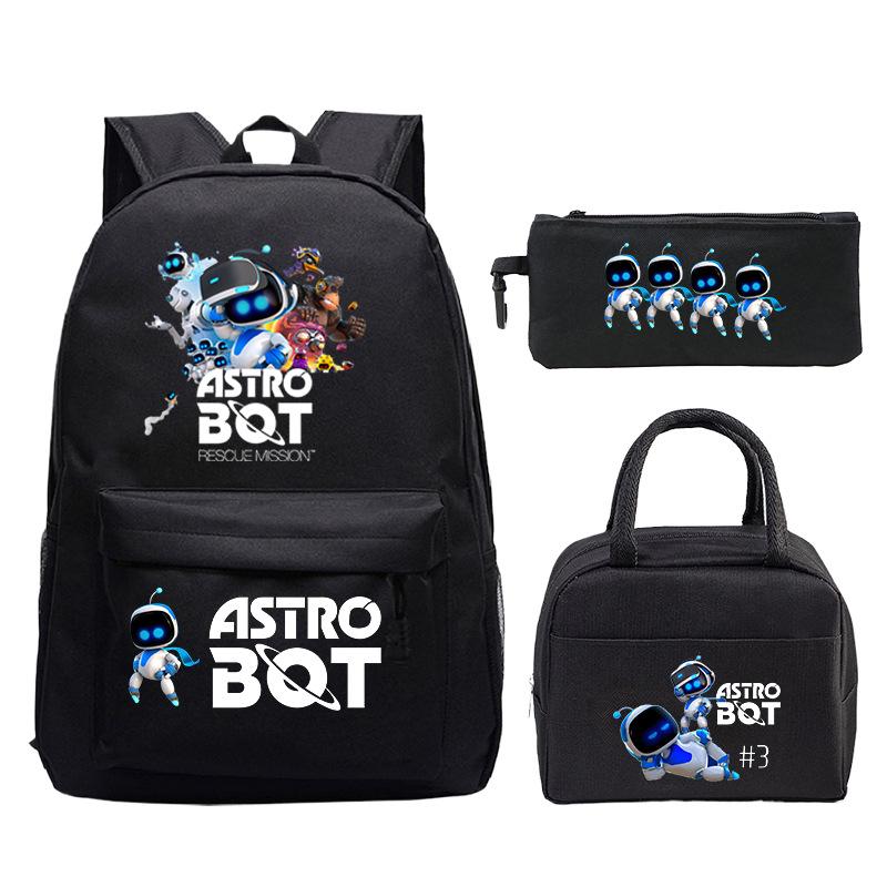 Новый мерч по игре Astro bot, печать, школьный рюкзак для начальной и средней школы, внешняя торговля, досуг, детский пенал, сумка для ланча