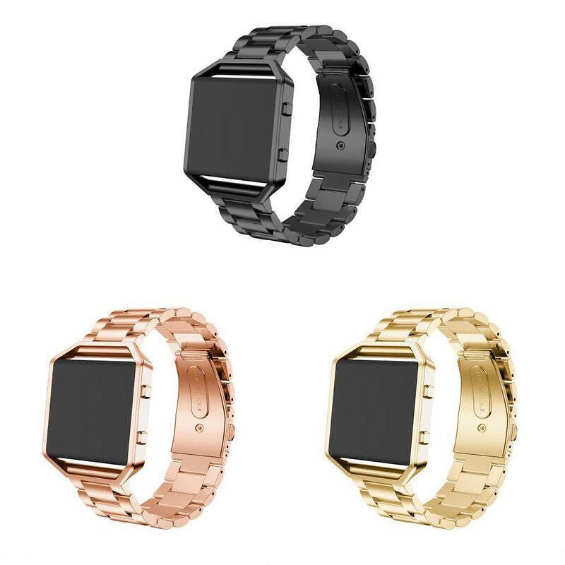 Элегантный ремешок из нержавеющей стали для Fitbit Blaze с прочным сетчатым дизайном и застежкой-защелкой