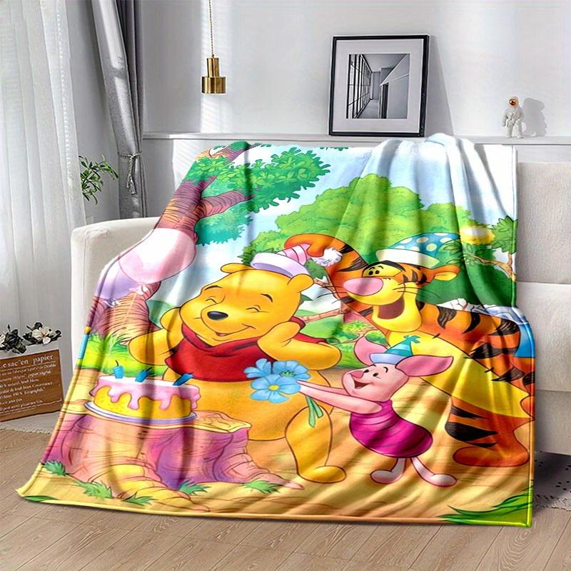 1pc. Cartoon Winnie The Pooh Tiger Piglet Blanket, Seasonal Home Decorative Throw for All Seasons, Cute Gift Idea for friends,Soft Flannel T