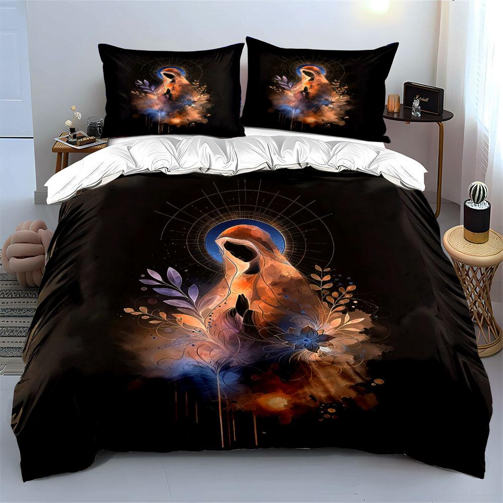 "Abstract Halo Floral Bedding" Bedding Duvet Cover Set Duvet Cover Pillowcases  (1 * Duvet Cover 2 * Pillowcases, without duvet insert)