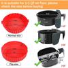 2 Pack Air Fryer Silicone Liners Basket Round, Apply to 1-3.5 QT Airfryer, Air