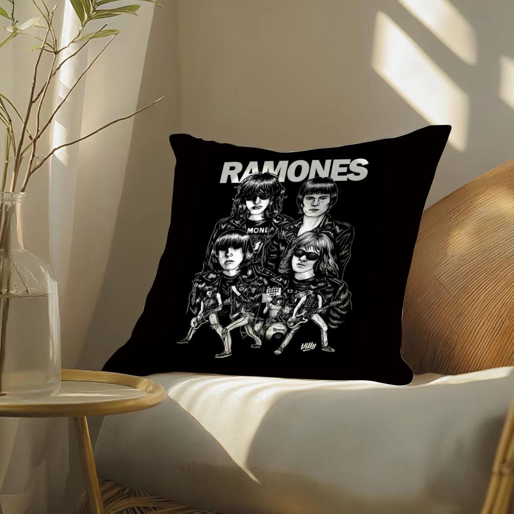 Rock RRamones Pillow Case Pattern Printed Pillowcase for Living Room Sofa Cushion Cover  Bedroom Decor