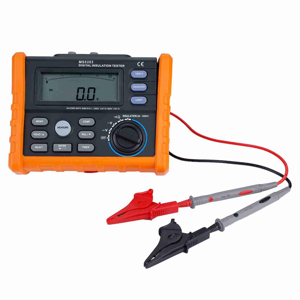 PEAKMETER MS5203 Digital and Analog Display 50 1000V Insulation Resistance Tester Meter