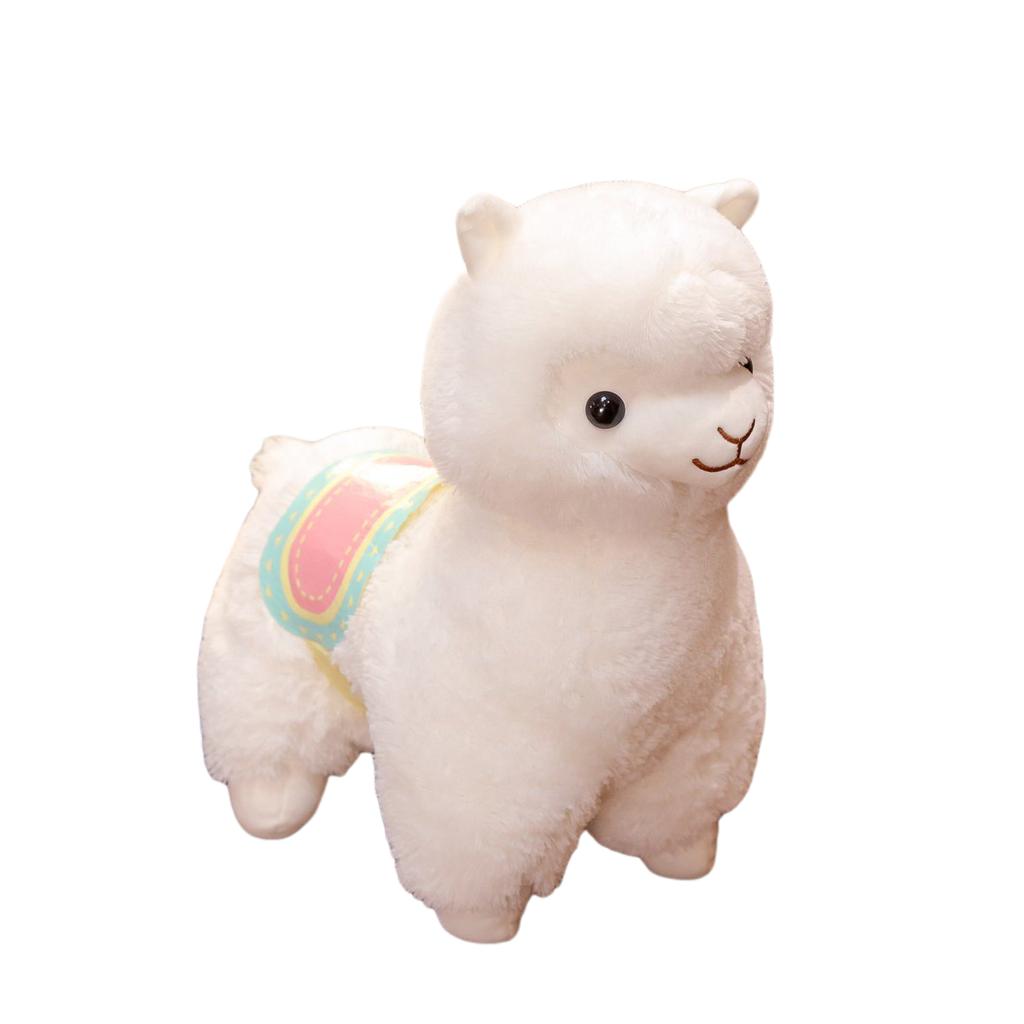 3550Cm Stuffed Saddle Alpaca Doll Plush Toy Purple Pink White Sheep Fuzzy Standing Grassland Cartoon Animal Gift