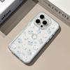 Сине-белый цветочный чехол для телефона Apple 17/16 Pro Max, 15, 14 Pro Max, 13 Pro - Элегантный и популярный