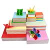 100Pcs Square Origami Paper Double Sided Coloured DIY Folded Papercraft Tool