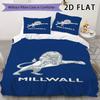 Постельное белье с узором Millwall FC Комплект пододеяльника Наволочка Домашний Декор Подарок на День Рождения (1 пододеяльник + 2 наволочки без наполнителя)