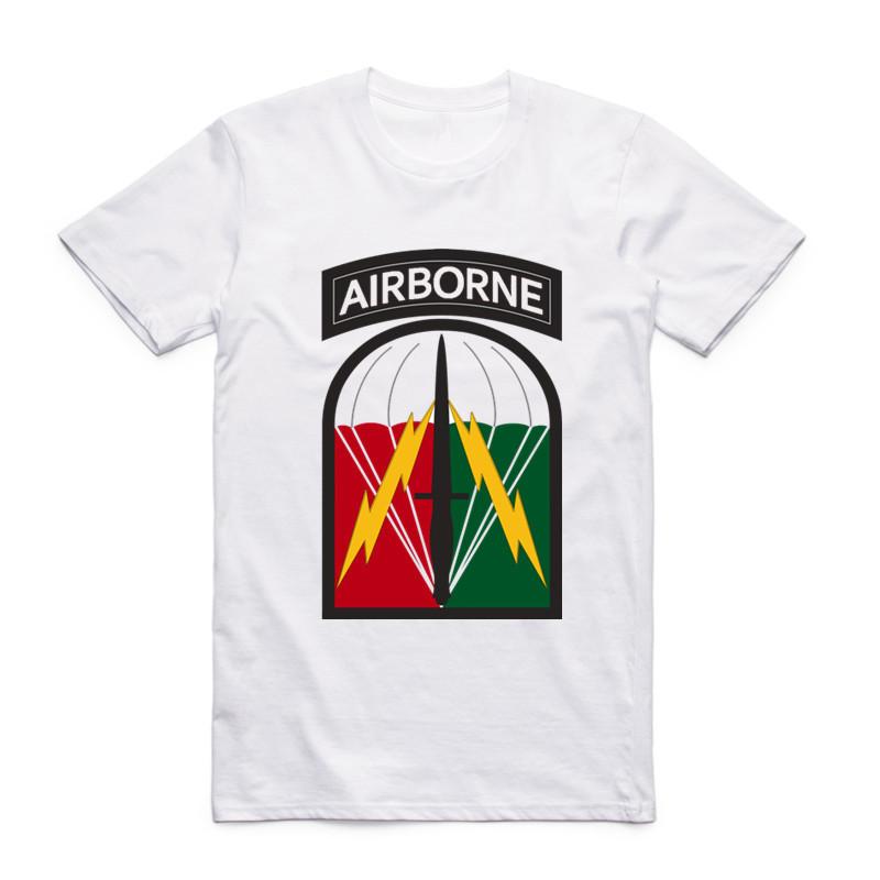 Summer New Fashion Men Print Confederate Us Army 101st Airborne Tshirt Oneck Short Sleeves Homme Cool Top Tee Swag T Shirt